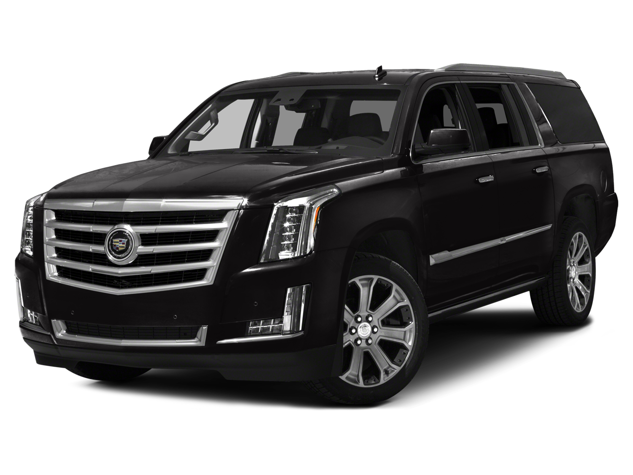 2015 Cadillac Escalade ESV Premium in Dark Granite Metallic — front three-quarter view