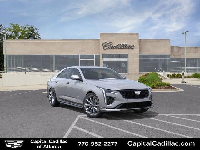 2026 Cadillac CT4-V Base in Argent Silver Metallic — front three-quarter view
