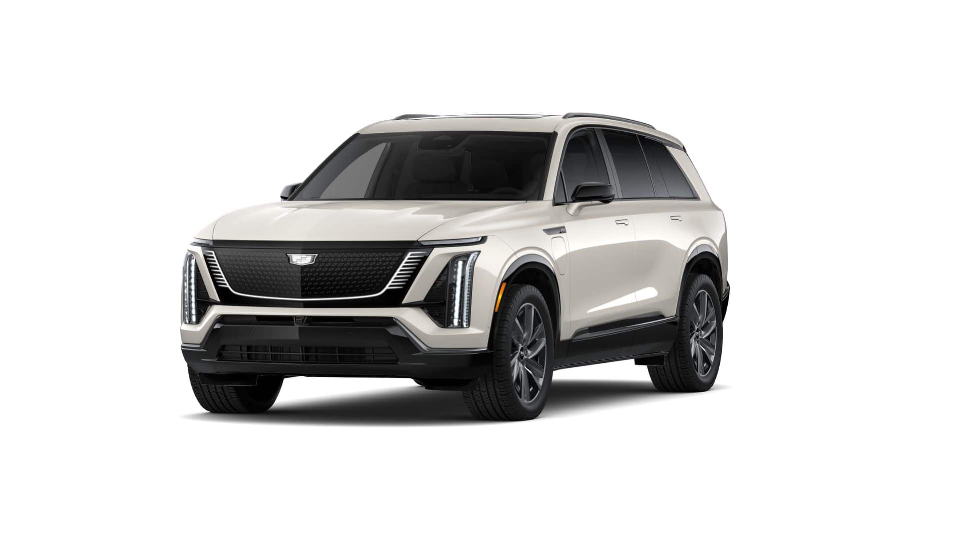 2027 Cadillac VISTIQ Sport in Cashmere — front three-quarter view