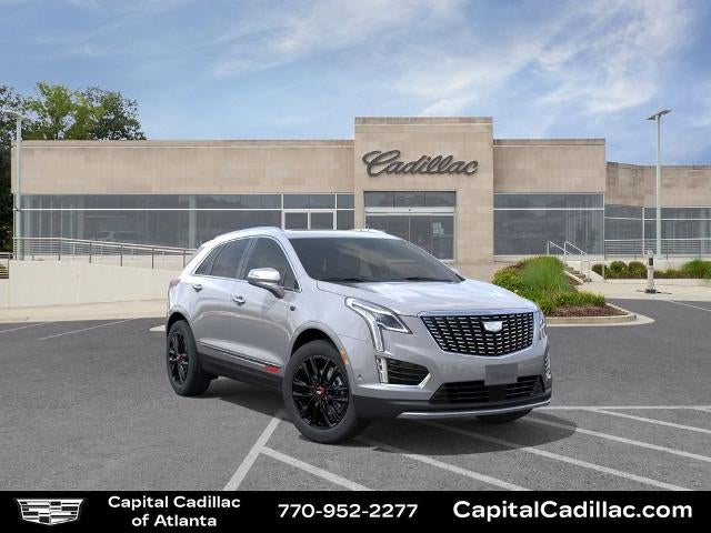 2026 Cadillac XT5 Premium Luxury in Argent Silver Metallic — front three-quarter view