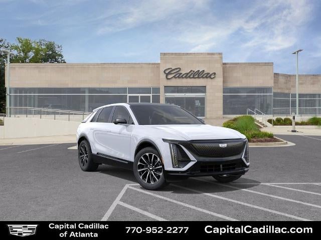 2026 Cadillac LYRIQ Sport in Vibrant White Tricoat — front three-quarter view