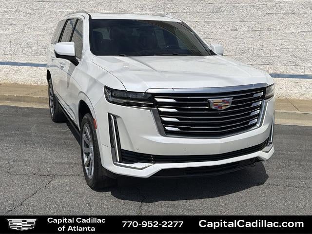 2024 Cadillac Escalade Premium Luxury Platinum in Crystal White Tricoat — front three-quarter view