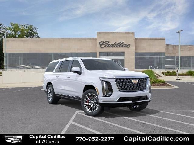 2026 Cadillac Escalade ESV Luxury in Vibrant White Tricoat — front three-quarter view