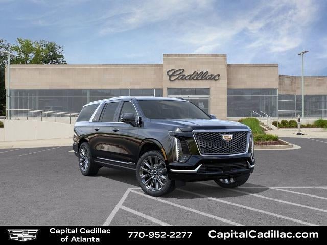 2026 Cadillac Escalade ESV Luxury in Black Raven — front three-quarter view
