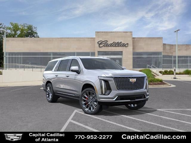 2026 Cadillac Escalade ESV 4WD Luxury in Argent Silver Metallic — front three-quarter view