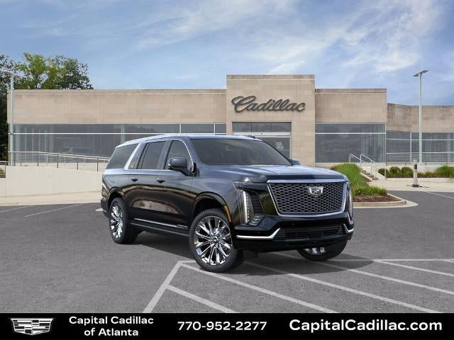 2026 Cadillac Escalade ESV Luxury in Black Raven — front three-quarter view