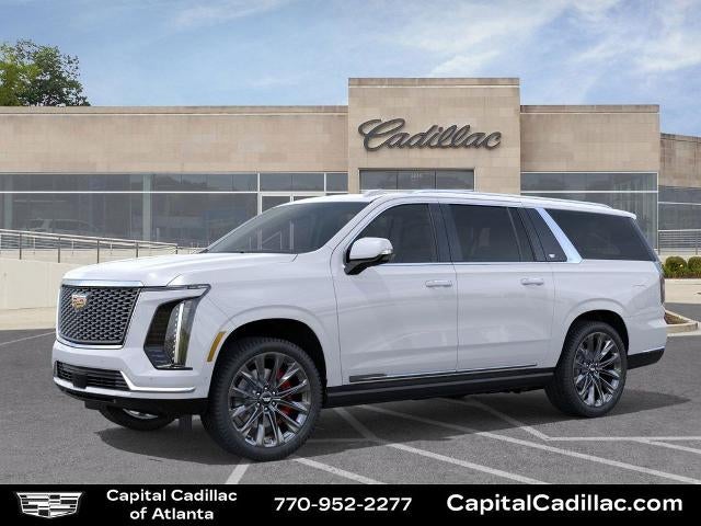 2026 Cadillac Escalade ESV Luxury in Vibrant White Tricoat — front three-quarter view