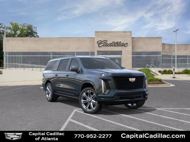 2026 Cadillac Escalade ESV Sport in Aegean Stone — front three-quarter view