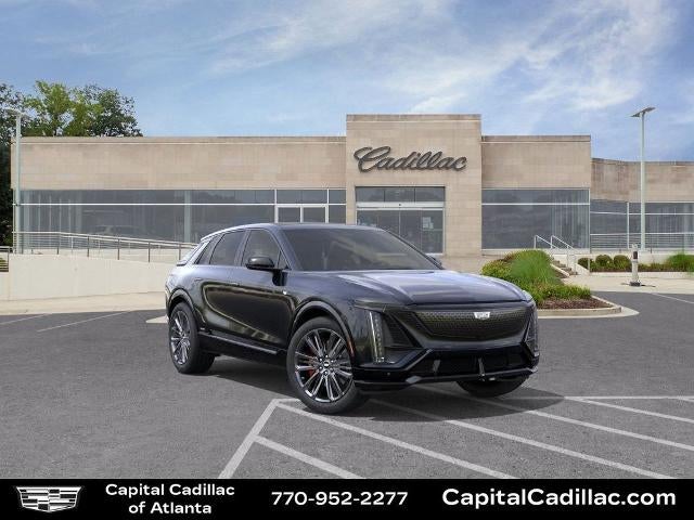 2026 Cadillac LYRIQ V-Series Premium in Stellar Black Metallic — front three-quarter view
