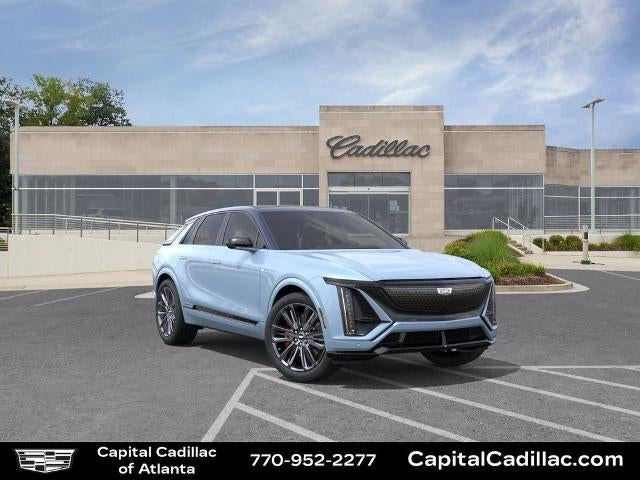 2026 Cadillac LYRIQ V-Series Premium in Nimbus Metallic — front three-quarter view