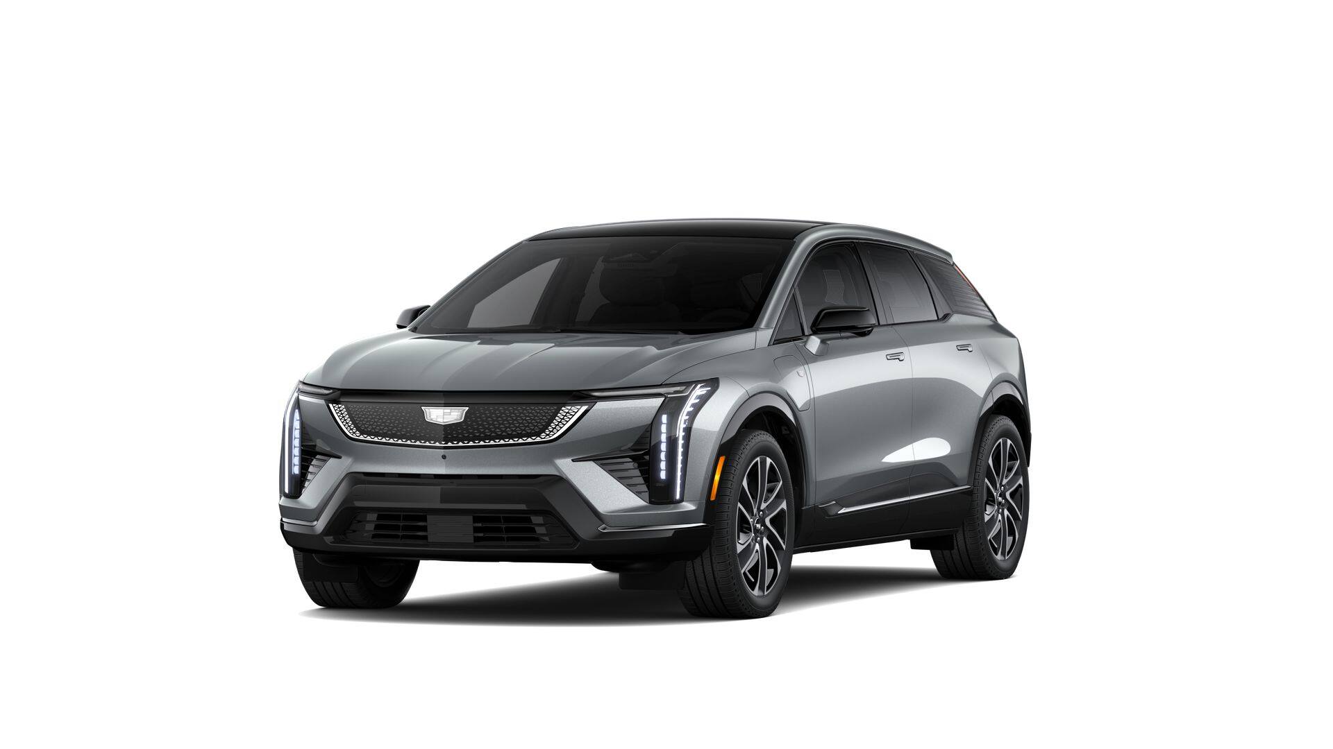 2027 Cadillac OPTIQ Sport in Argent Silver Metallic — front three-quarter view
