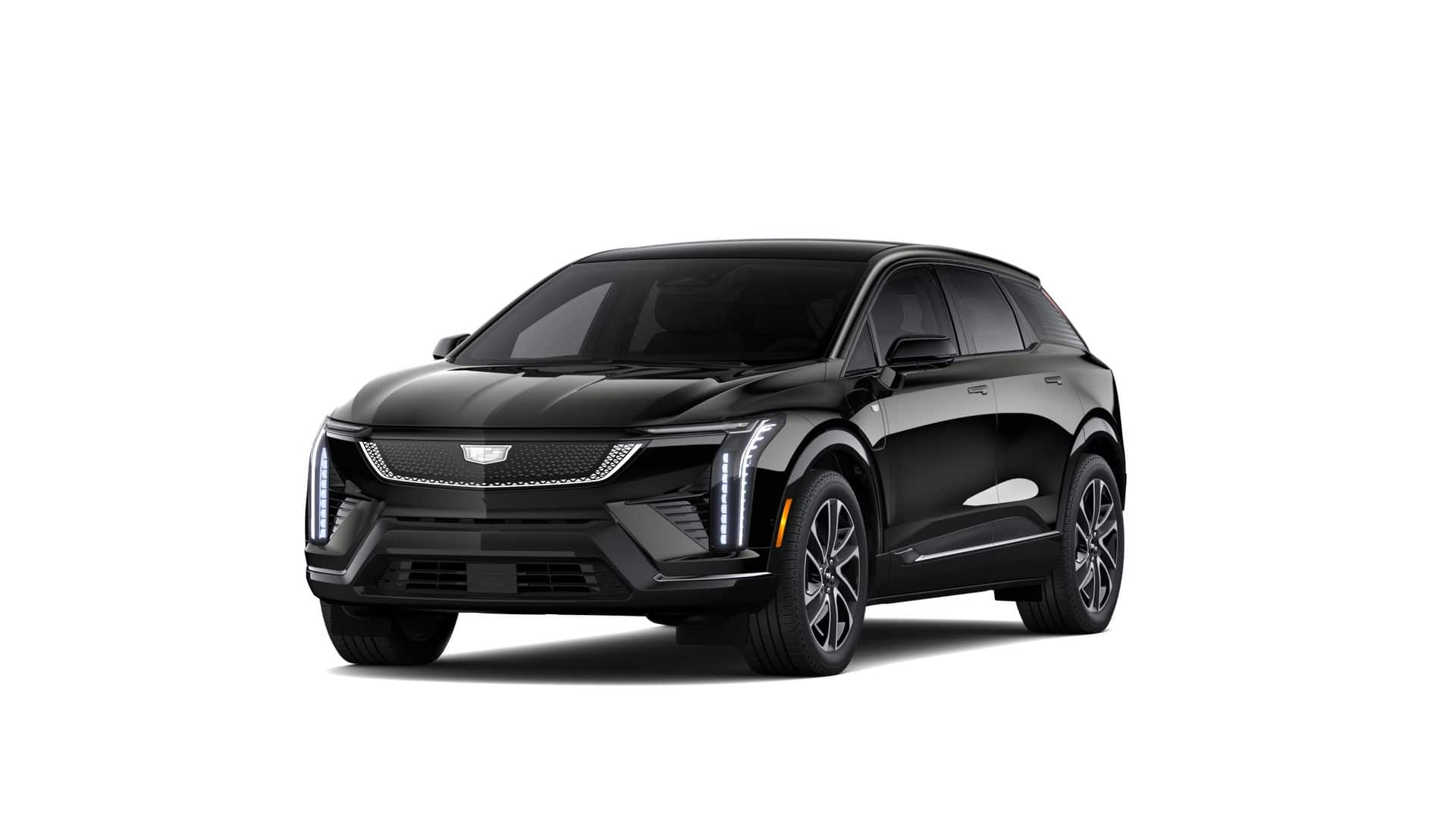 2027 Cadillac OPTIQ Premium Sport in Black Raven — front three-quarter view