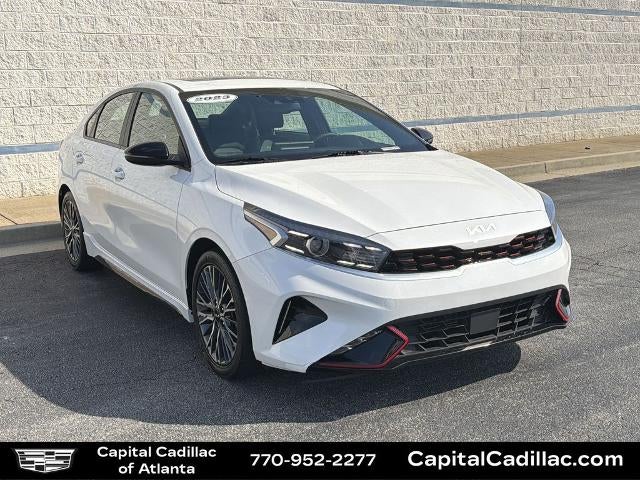2023 Kia Forte GT-Line in White — front three-quarter view