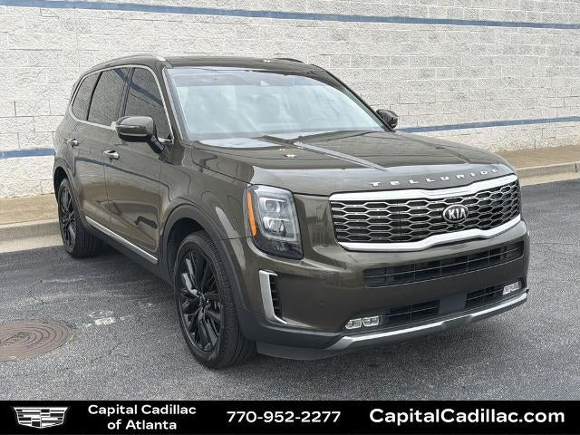 2021 Kia Telluride SX in Brown — front three-quarter view