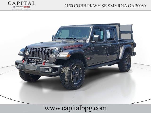 2023 Jeep Gladiator Rubicon in Gray — front three-quarter view