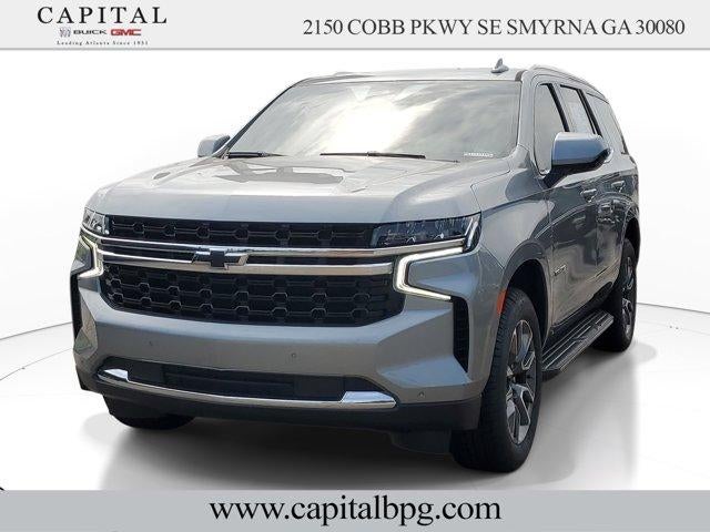 2023 Chevrolet Tahoe LS in Sterling Gray Metallic — front three-quarter view