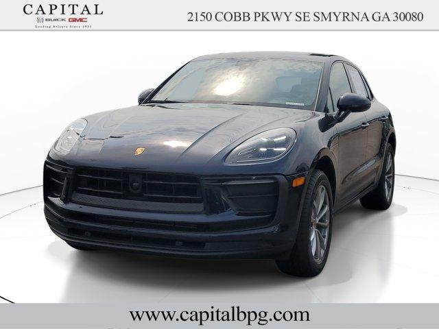 2023 Porsche Macan Base in Blue — front three-quarter view